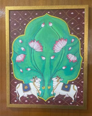 Krishna's divine cows -Pichwai painting - Shanthi - 05