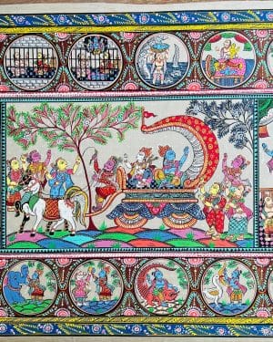 Mathura Vijay Krishna Story - Pattachitra painting - Biswajit - 06