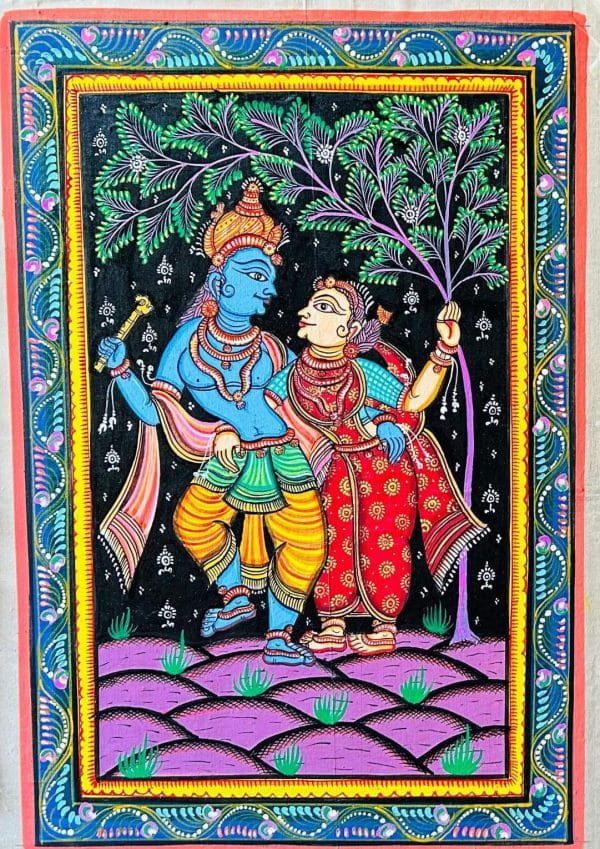 Radha Krishna - Pattachitra painting - Biswajit - 07