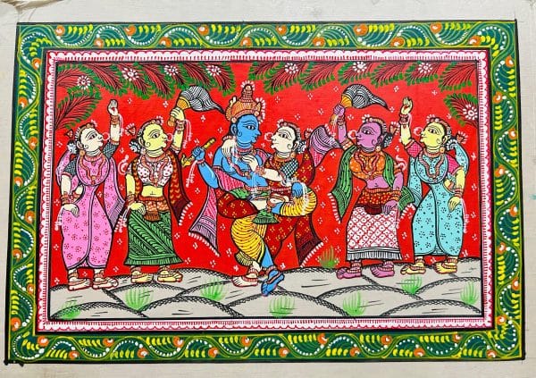 Radha Krishna Rasalila - Pattachitra painting - Biswajit - 08